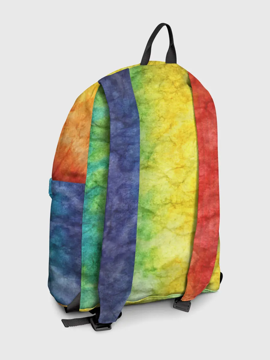 Рюкзак джинсовый / разноцветный акварель градиент