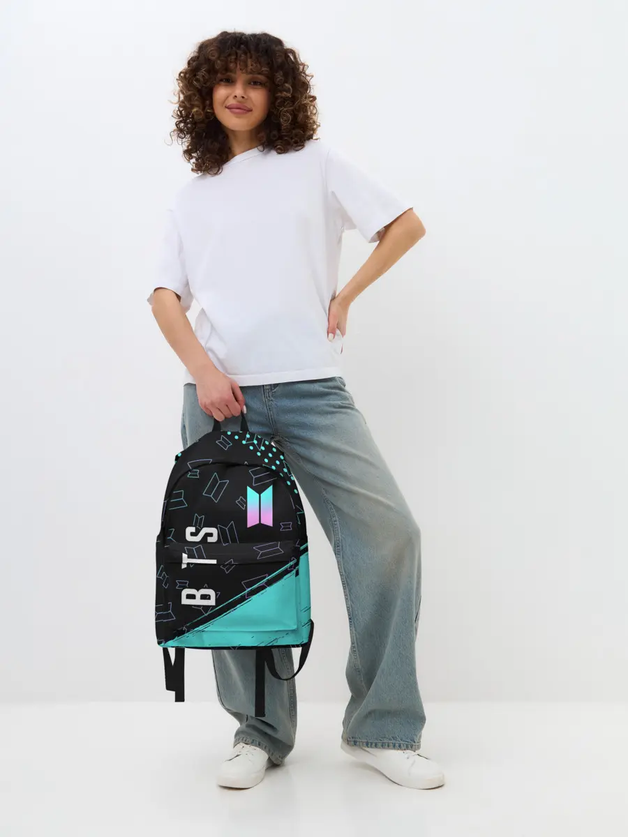 Рюкзак джинсовый / BTS / БТС