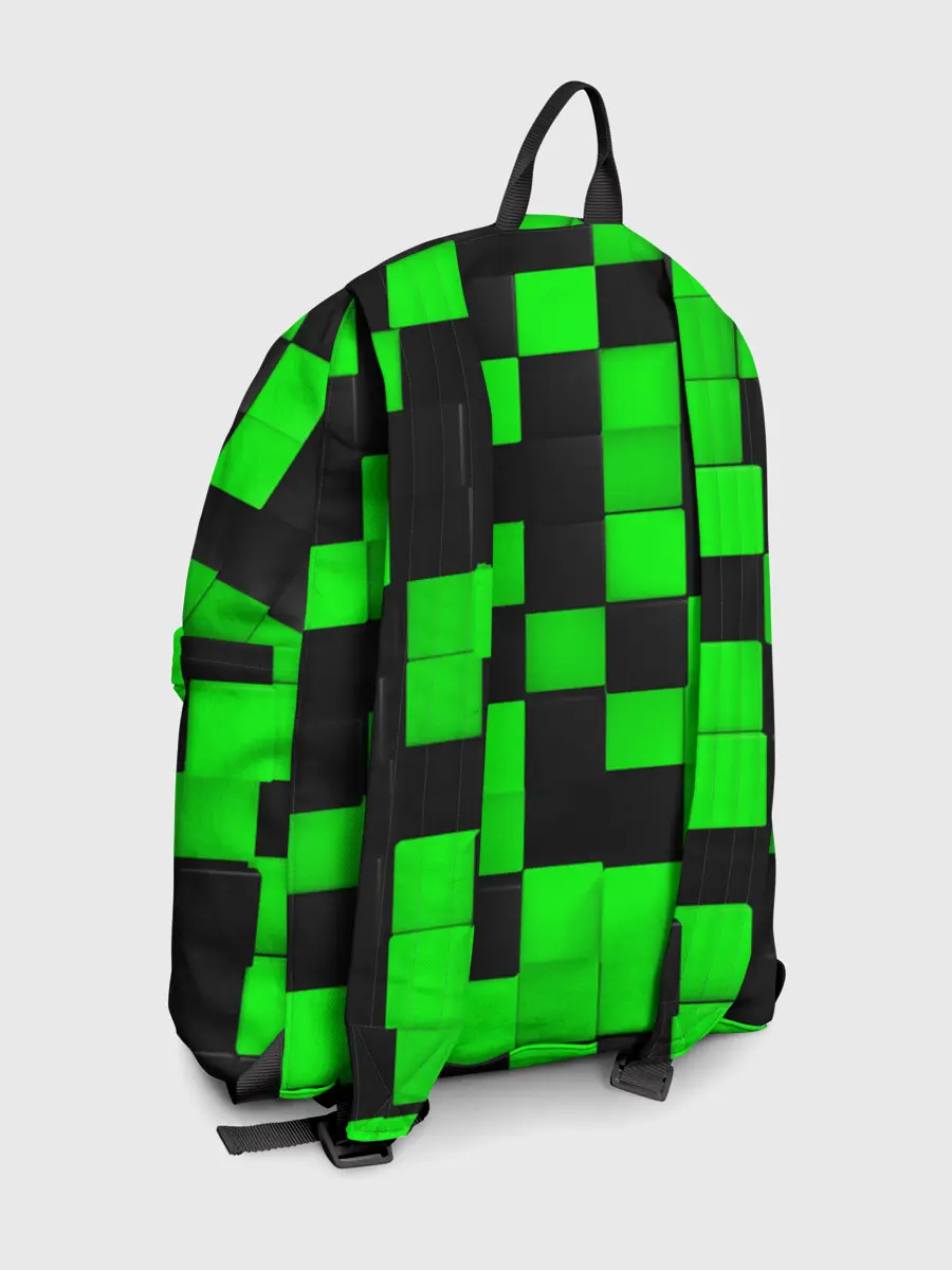 Рюкзак джинсовый / ЗЕЛЕНЫЕ КУБИКИ