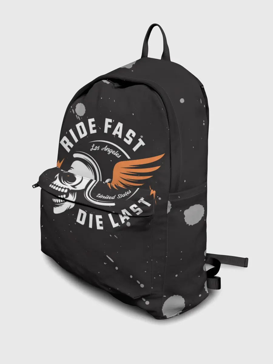 Рюкзак джинсовый / RIDE FAST - DIE LAST | МОТО ЖИЗНЬ