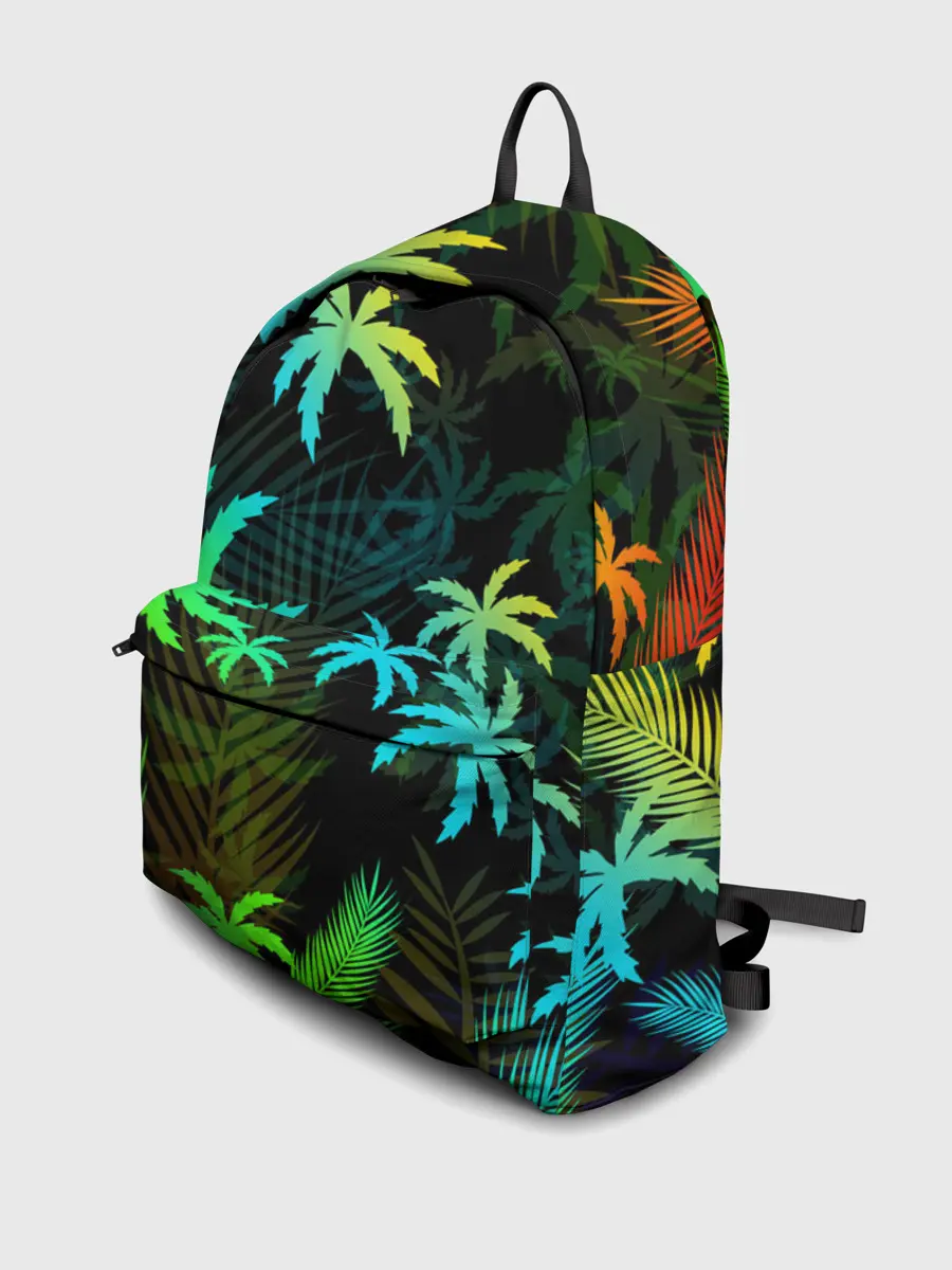 Рюкзак джинсовый / ПАЛЬМЫ / ТРОПИКИ