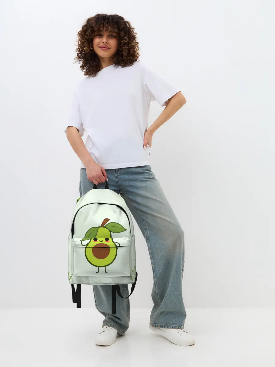 Рюкзак джинсовый / Авокадо