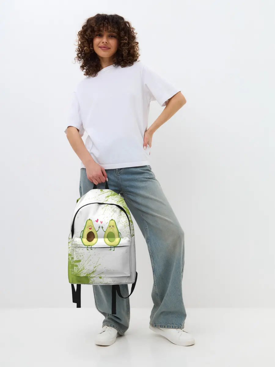 Рюкзак джинсовый / Авокадо