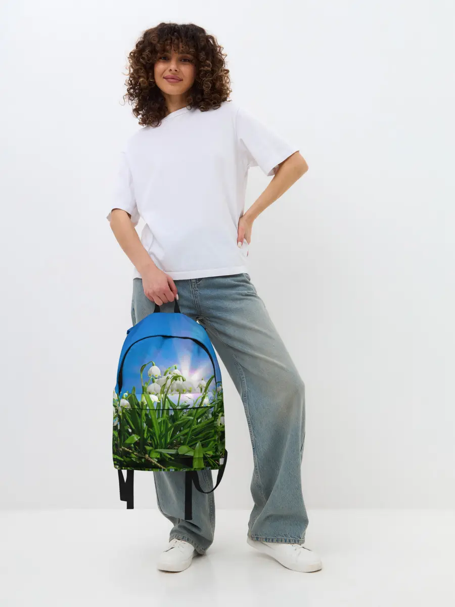 Рюкзак джинсовый / Подснежники