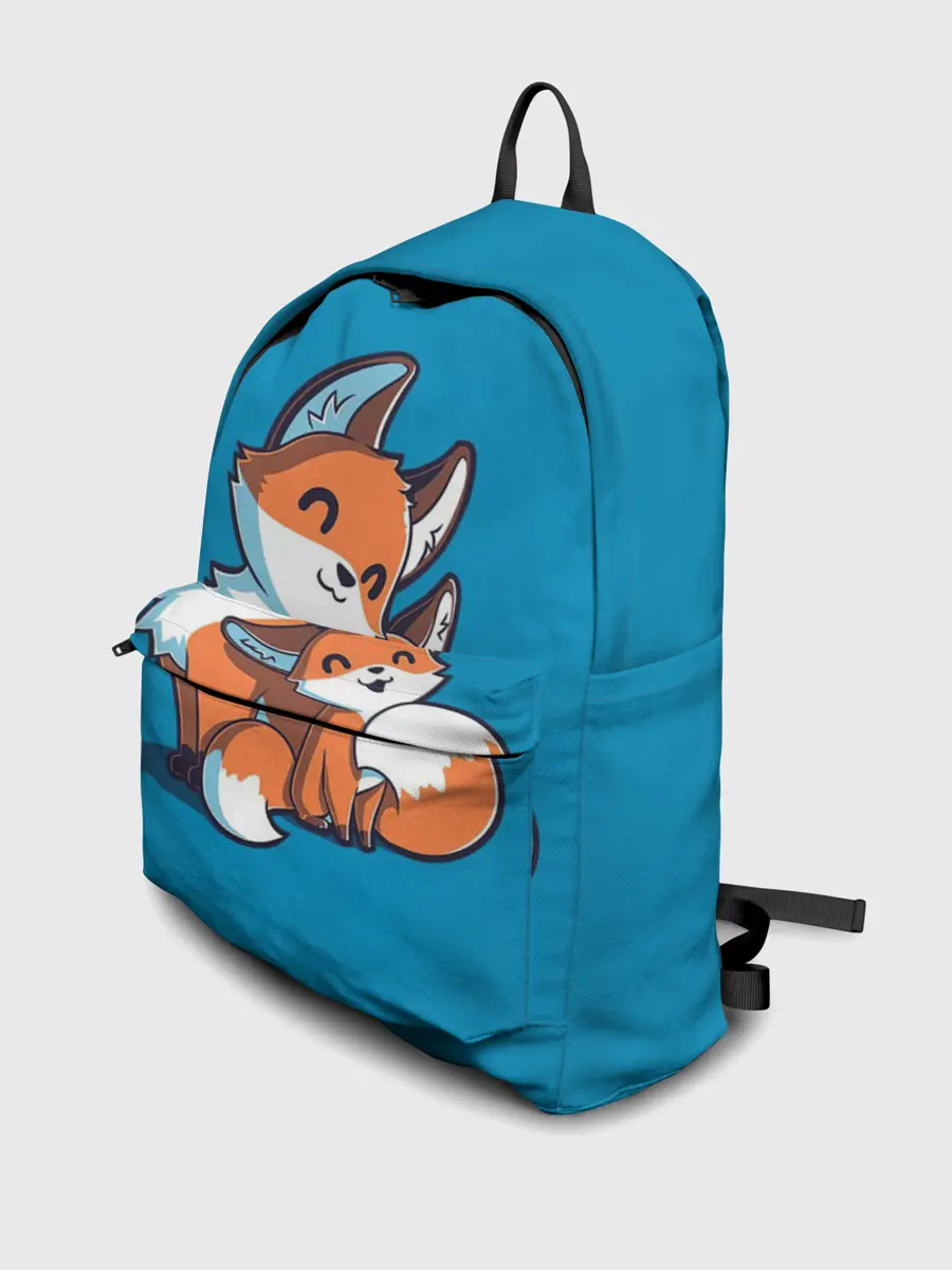 Рюкзак джинсовый / Лисья семья