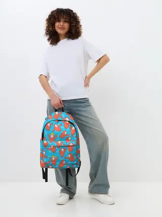 Рюкзак джинсовый / Fall guys red