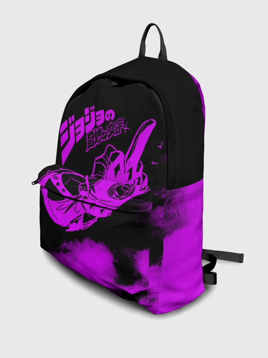 Рюкзак джинсовый / Джоджо fuck фиолетовый