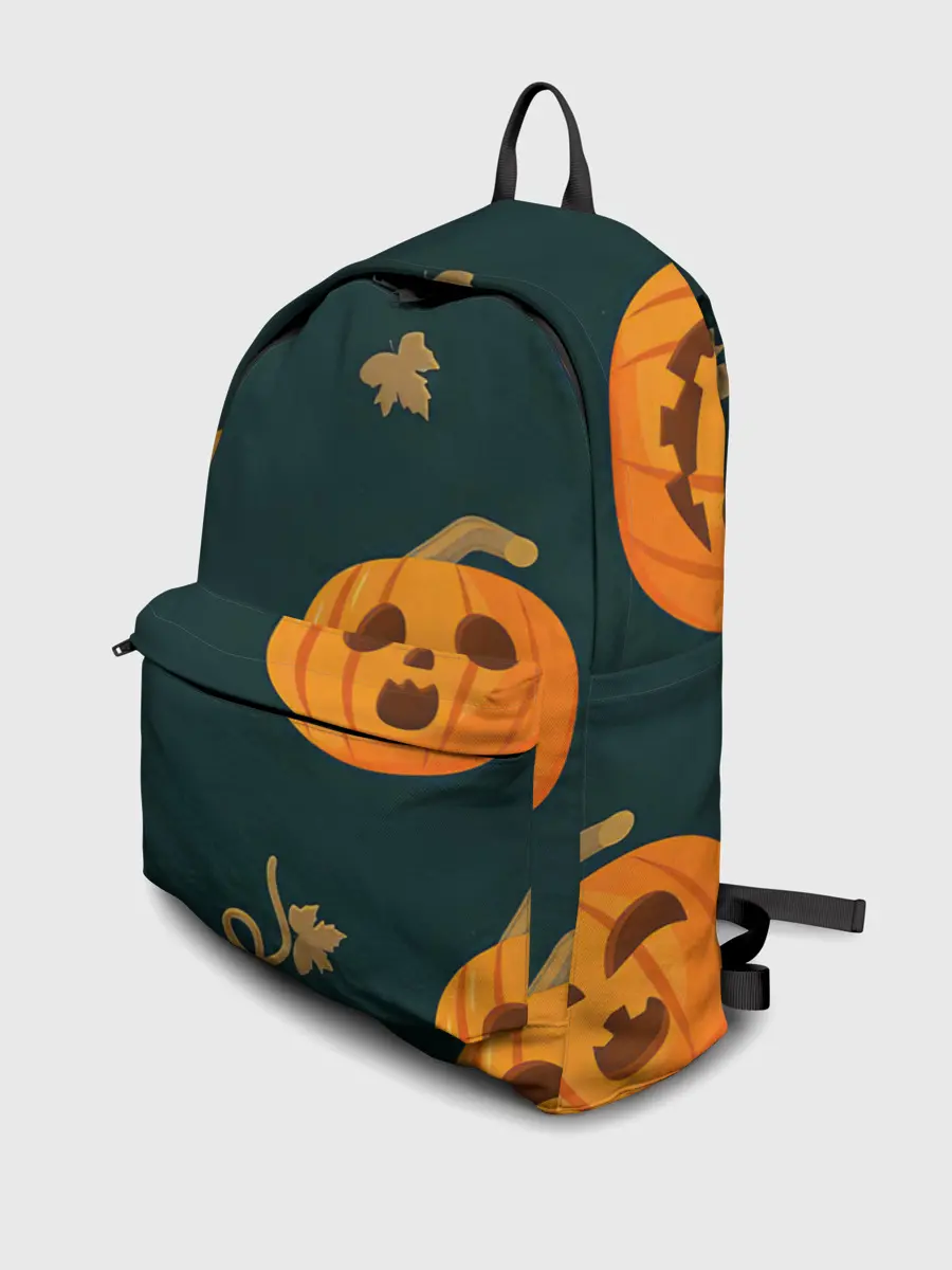 Рюкзак джинсовый / Осенние тыквы