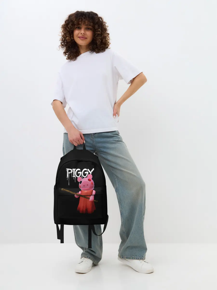 Рюкзак джинсовый / ROBLOX PIGGY - СВИНКА ПИГГИ