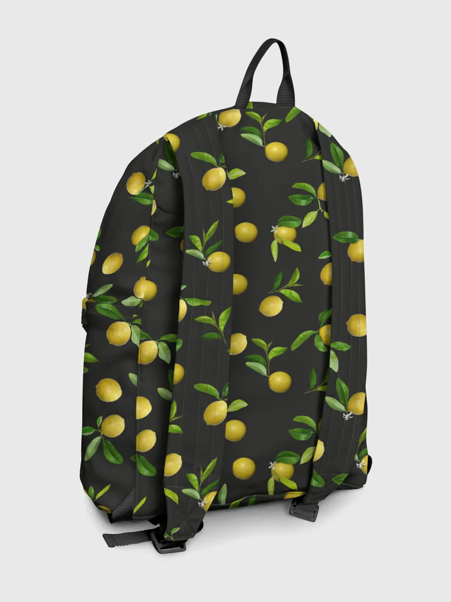 Рюкзак джинсовый / Лимончики на черном