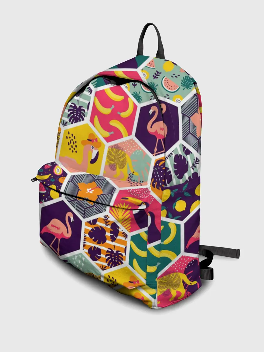 Рюкзак джинсовый / Тропические соты