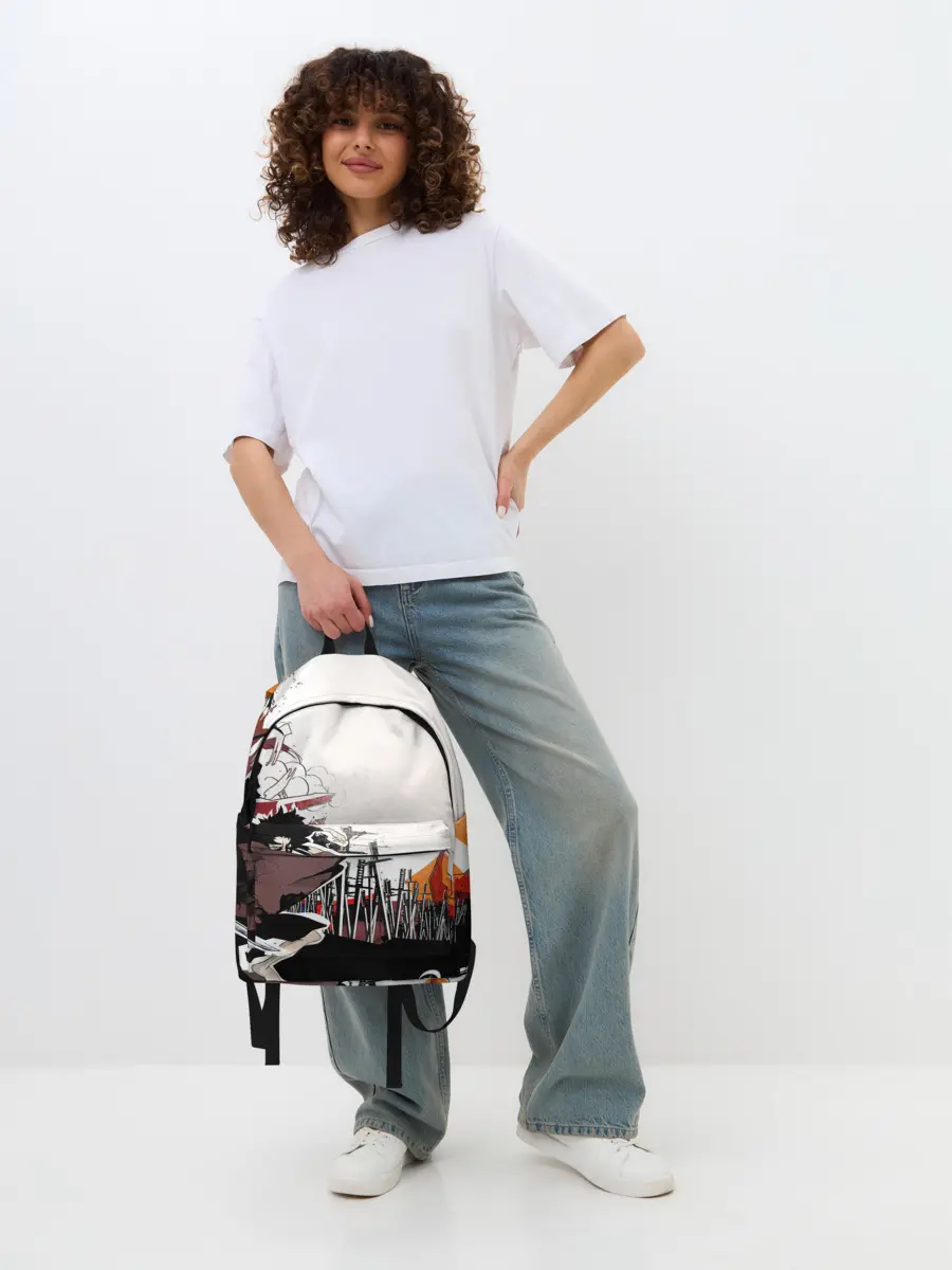 Рюкзак джинсовый / Афросамурай аниме