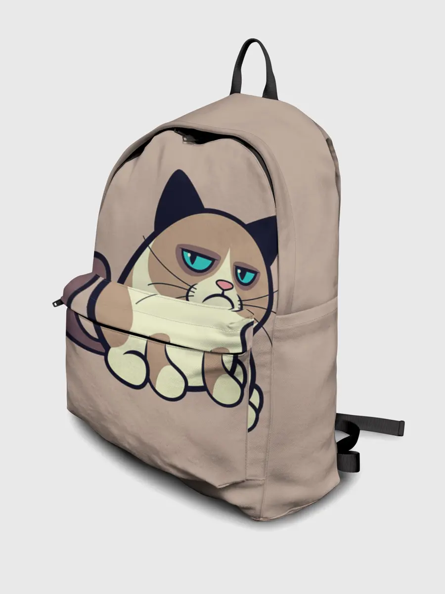 Рюкзак джинсовый / Великий Grumpy Cat
