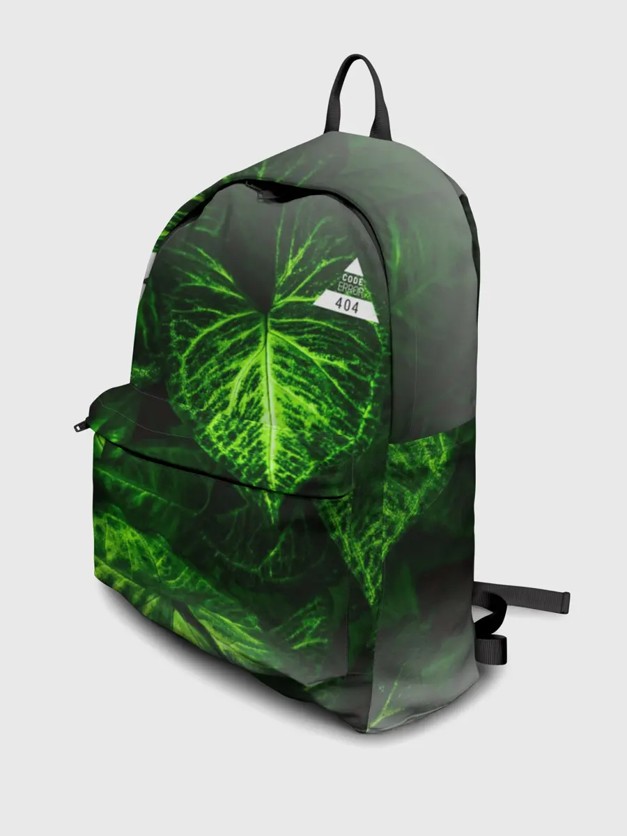Рюкзак джинсовый / Листья зеленые CODE ERROR 404
