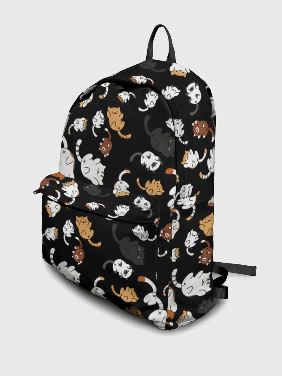 Рюкзак джинсовый / Котята паттерн