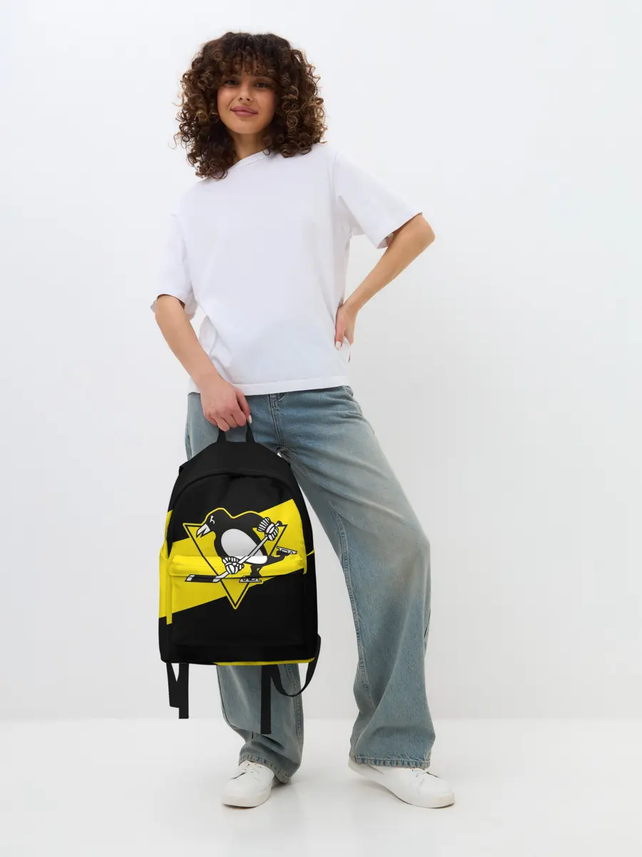 Рюкзак джинсовый / Питтсбург Пингвинз