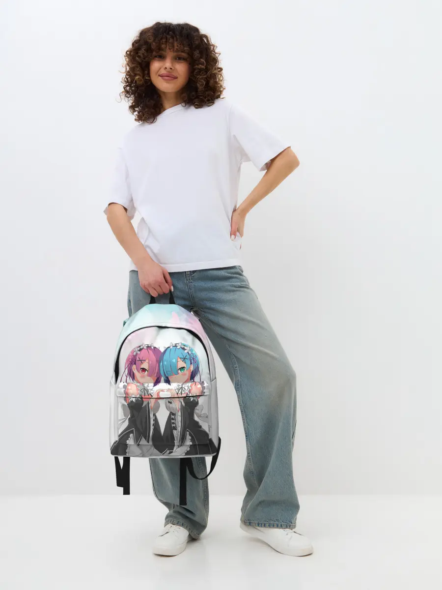 Рюкзак джинсовый / Re:Zero, Рам и Рем