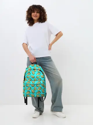 Рюкзак джинсовый / Авокадо