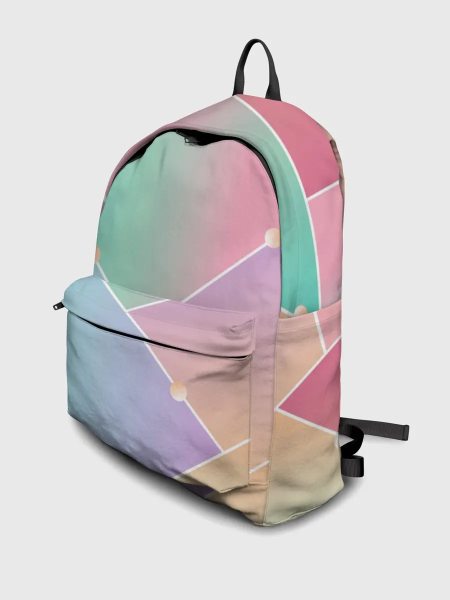 Рюкзак джинсовый / Нежные цвета геометрии