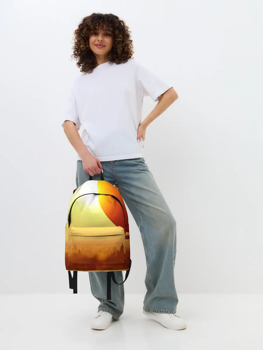 Рюкзак джинсовый / Город в пустыне