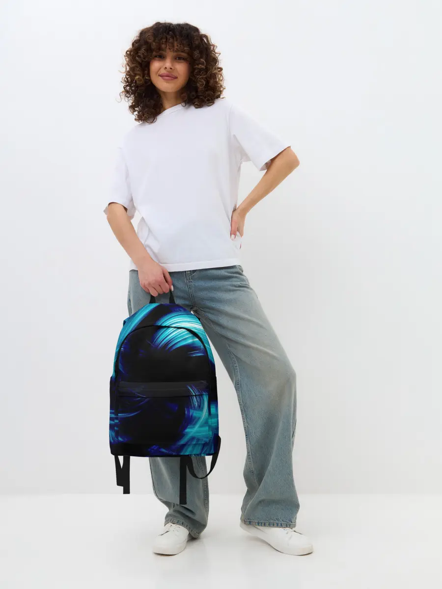 Рюкзак джинсовый / Неоновый вихрь