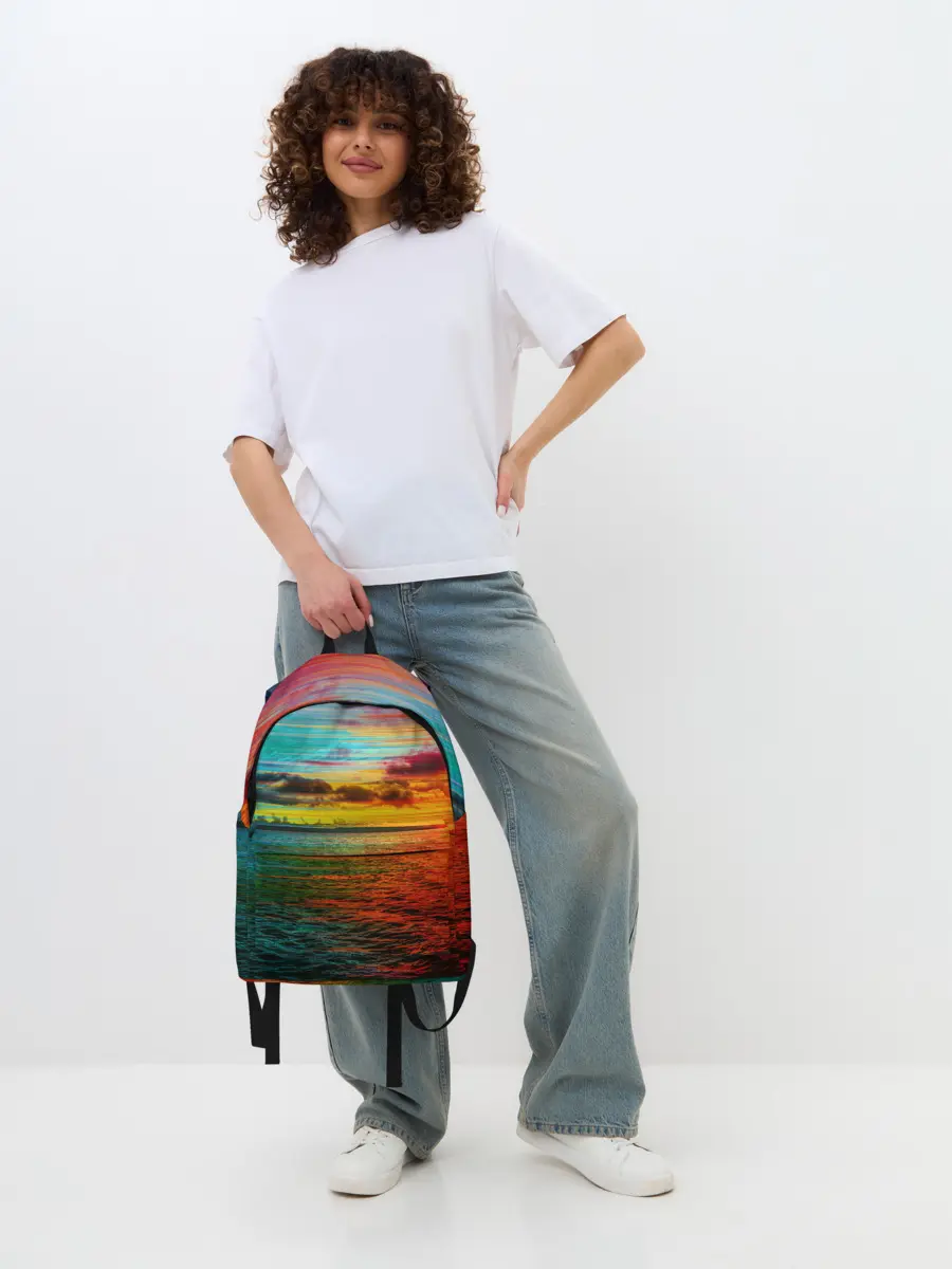 Рюкзак джинсовый / Glitch Sunset
