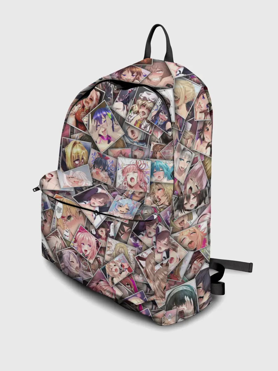 Рюкзак джинсовый / Ахегао цвет