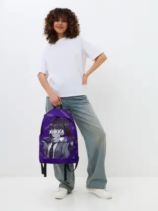 Рюкзак джинсовый / Аниме-тян и Хикка на глазах