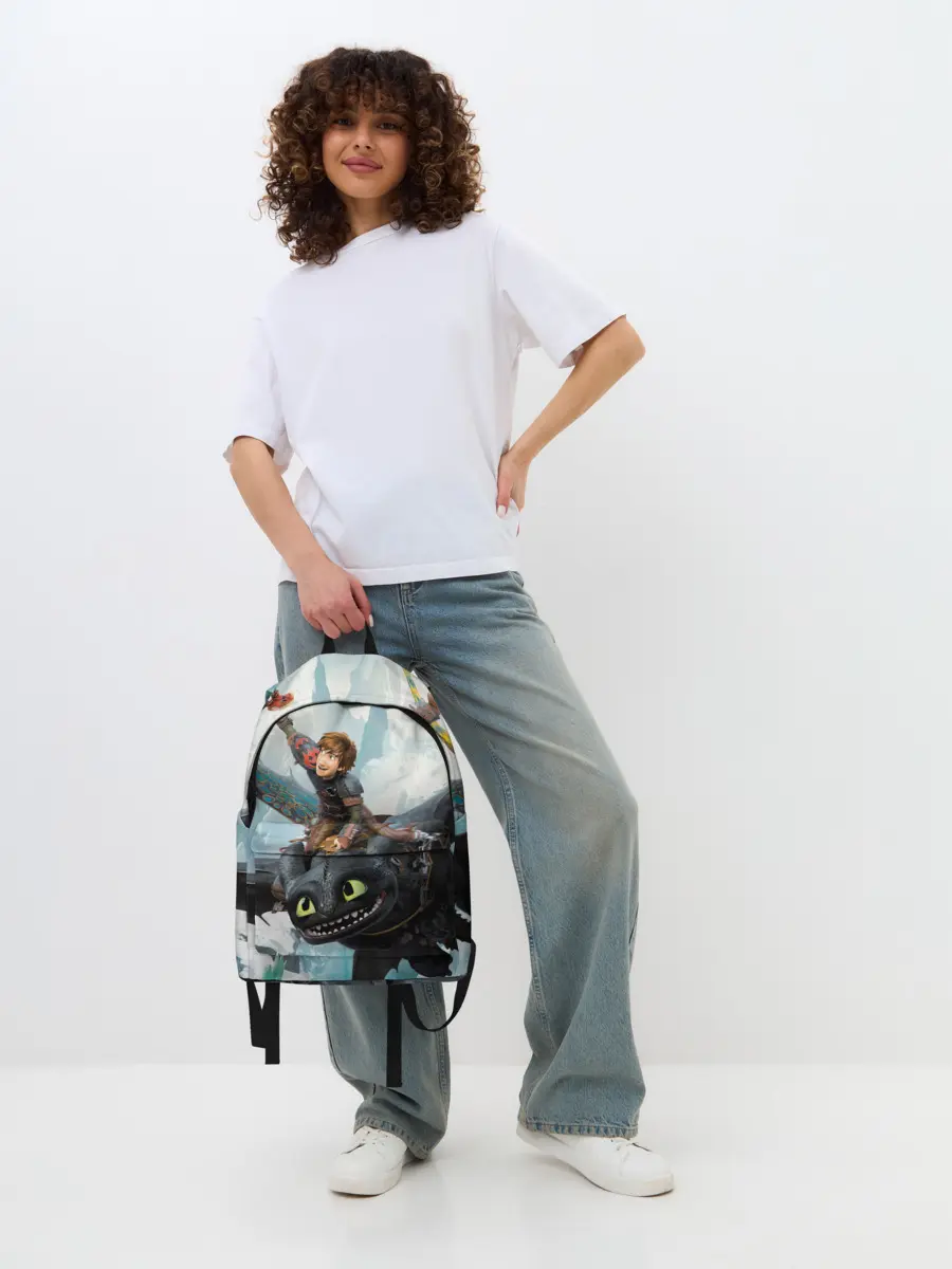 Рюкзак джинсовый / Как приручить дракона