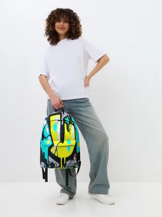 Рюкзак джинсовый / Кислотный арт