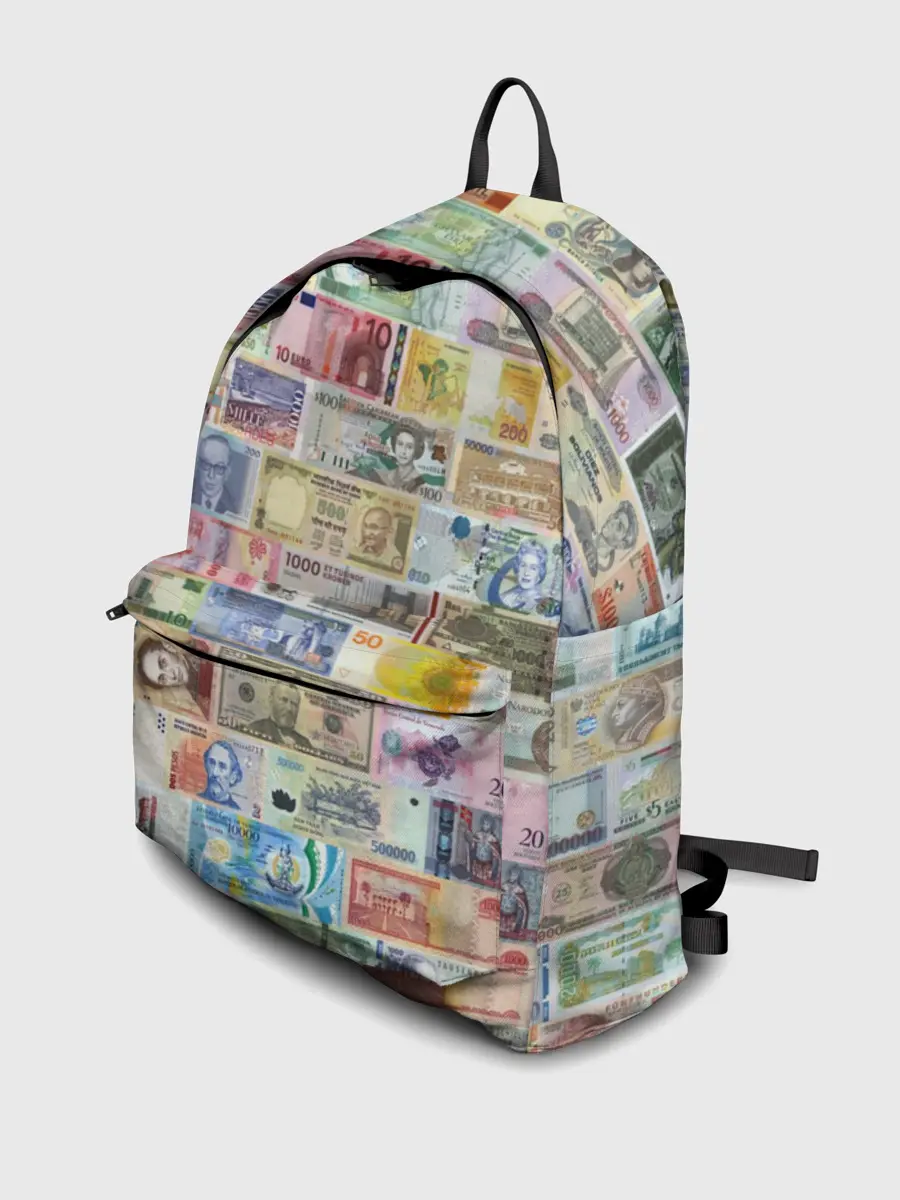 Рюкзак джинсовый / Деньги мира