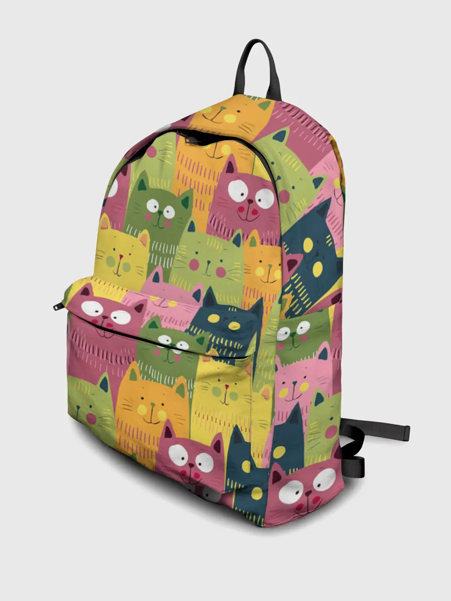 Рюкзак джинсовый / Коты