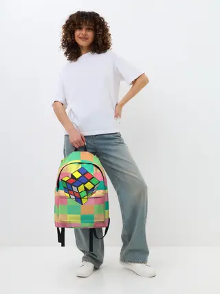 Рюкзак джинсовый / Кубик Рубика