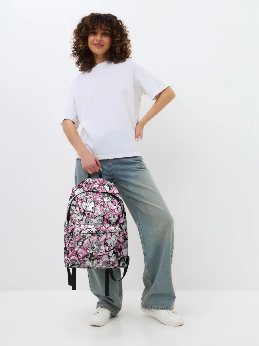 Рюкзак джинсовый / Ahegao валентинки