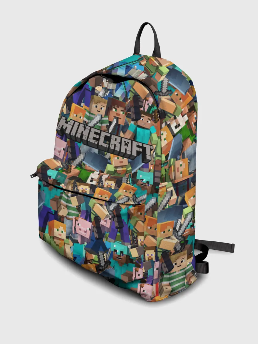 Рюкзак джинсовый / MINECRAFT ПЕРСОНАЖИ