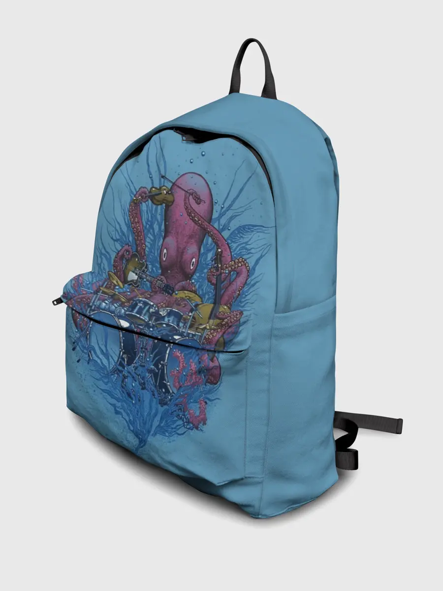 Рюкзак джинсовый / Осьминог барабанщик