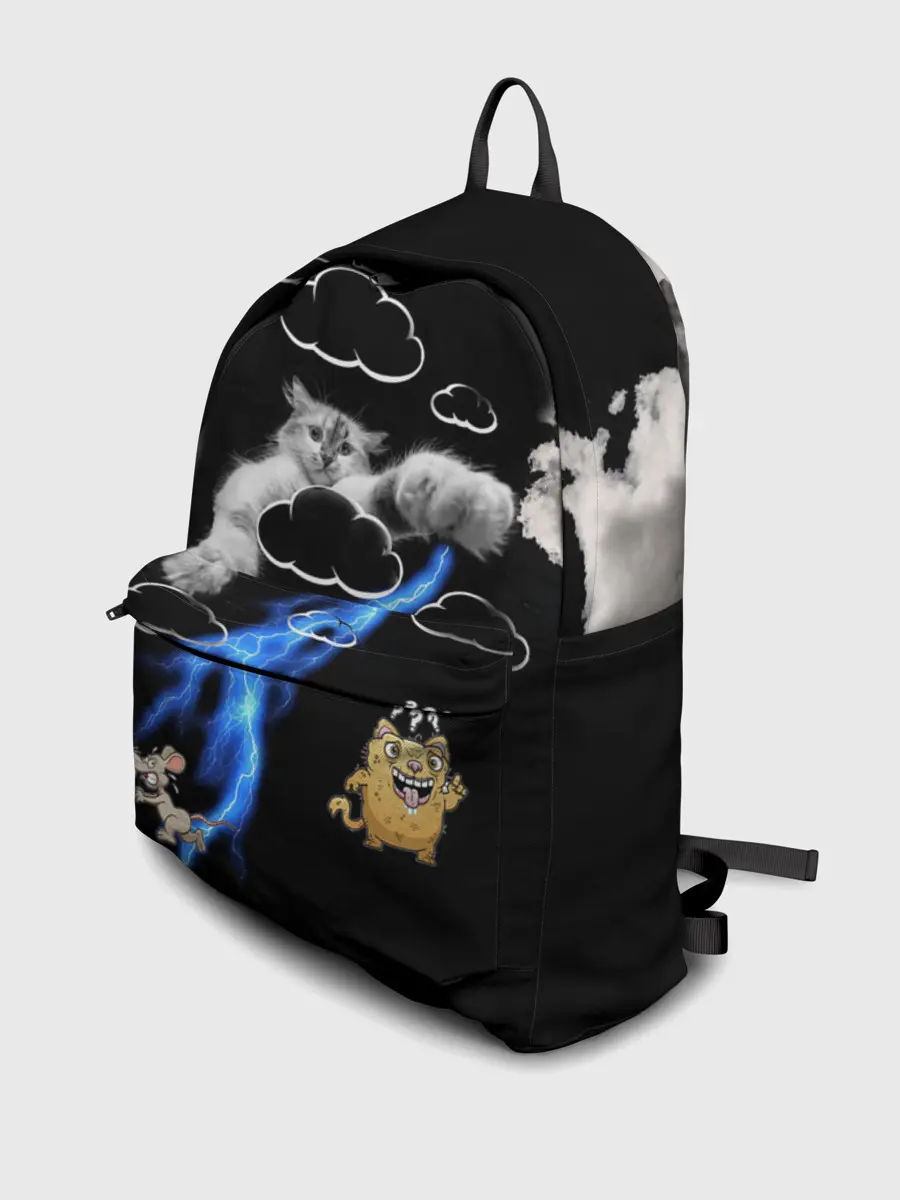 Рюкзак джинсовый / Грозовой, кошак