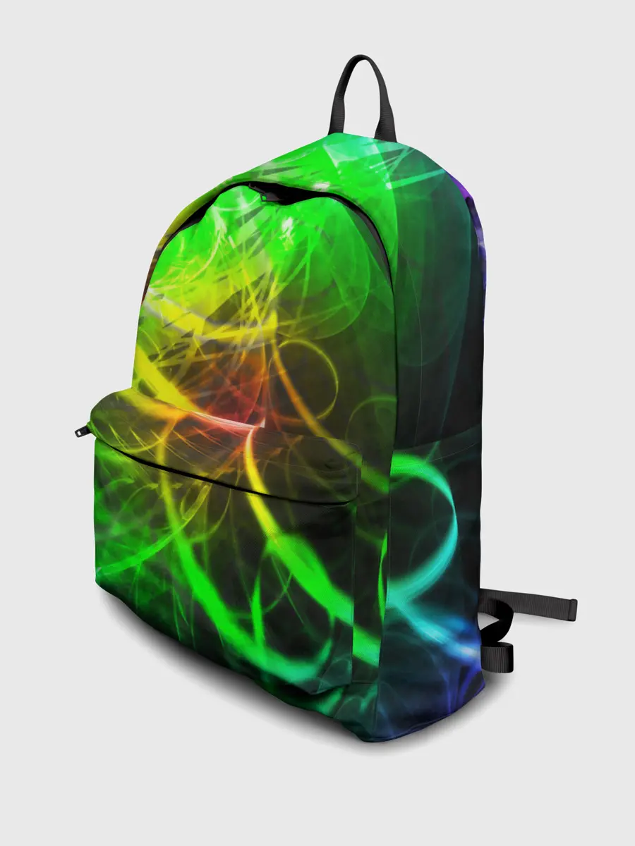 Рюкзак джинсовый / ЗЕЛЕНЫЙ НЕОН