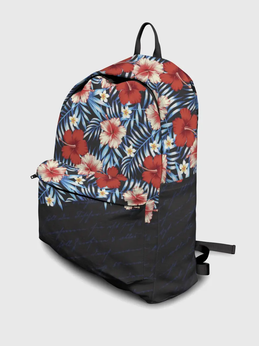 Рюкзак джинсовый / Flowers with inscriptions