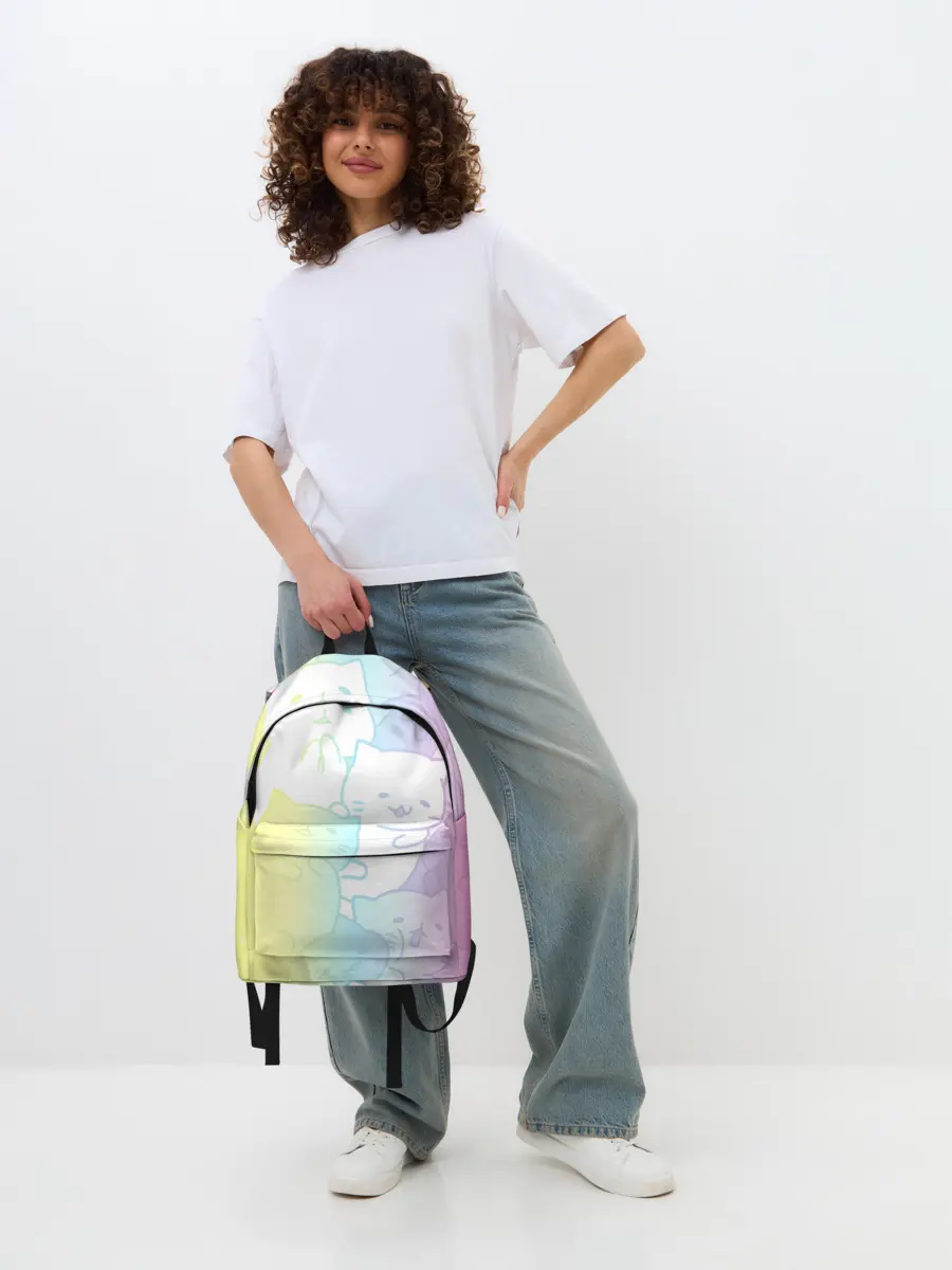 Рюкзак джинсовый / Котоколлаж 05