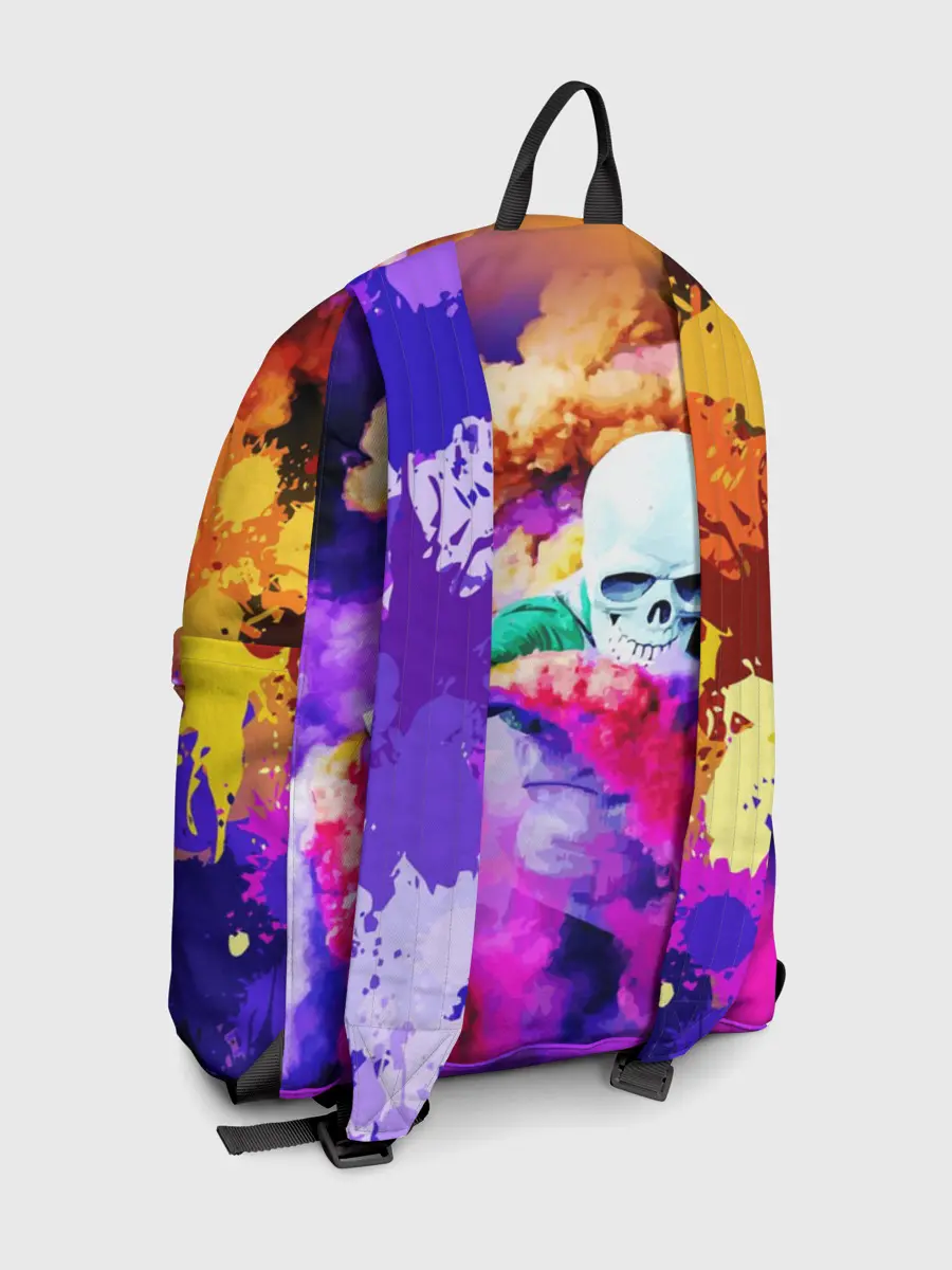 Рюкзак джинсовый / Череп в дыму