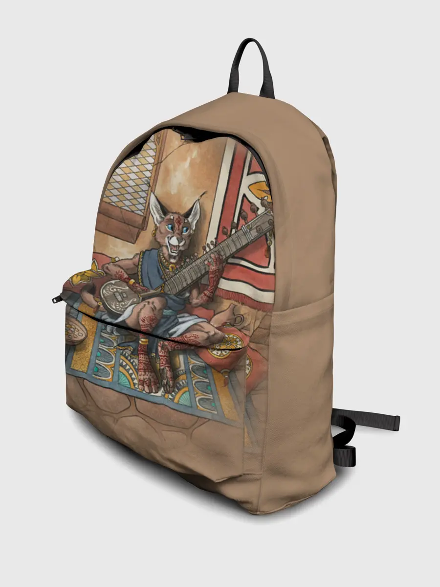 Рюкзак джинсовый / Кот музыкант #17