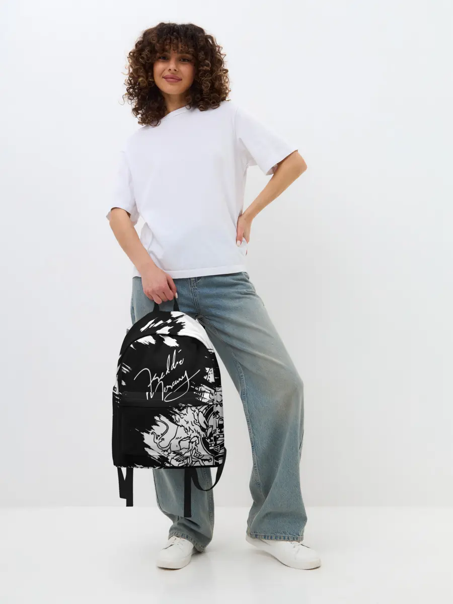 Рюкзак джинсовый / Автограф Фредди Меркьюри