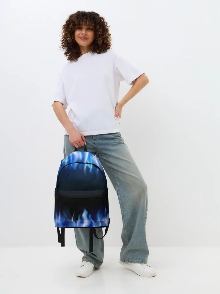 Рюкзак джинсовый / Синий Огонь