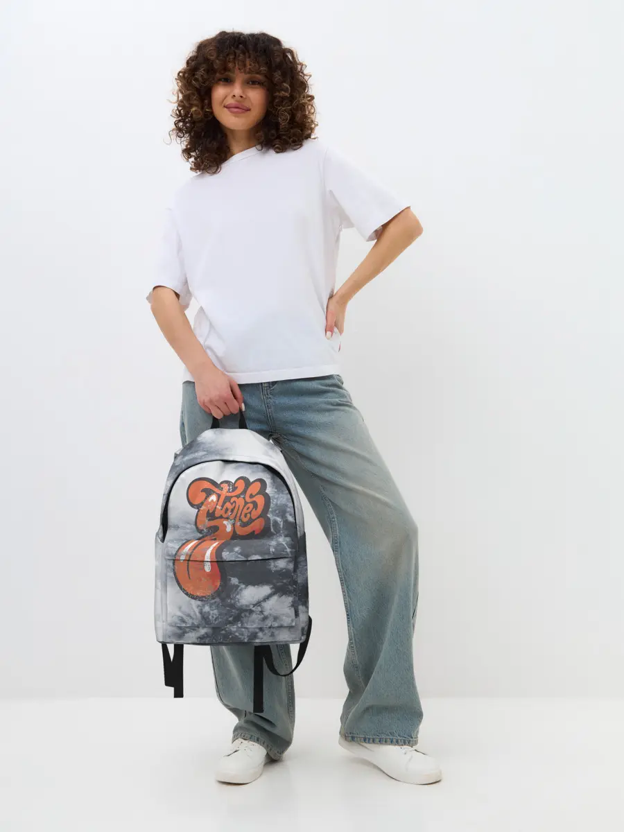 Рюкзак джинсовый / rolling stones