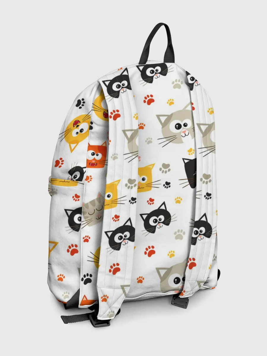 Рюкзак джинсовый / Котики с лапками