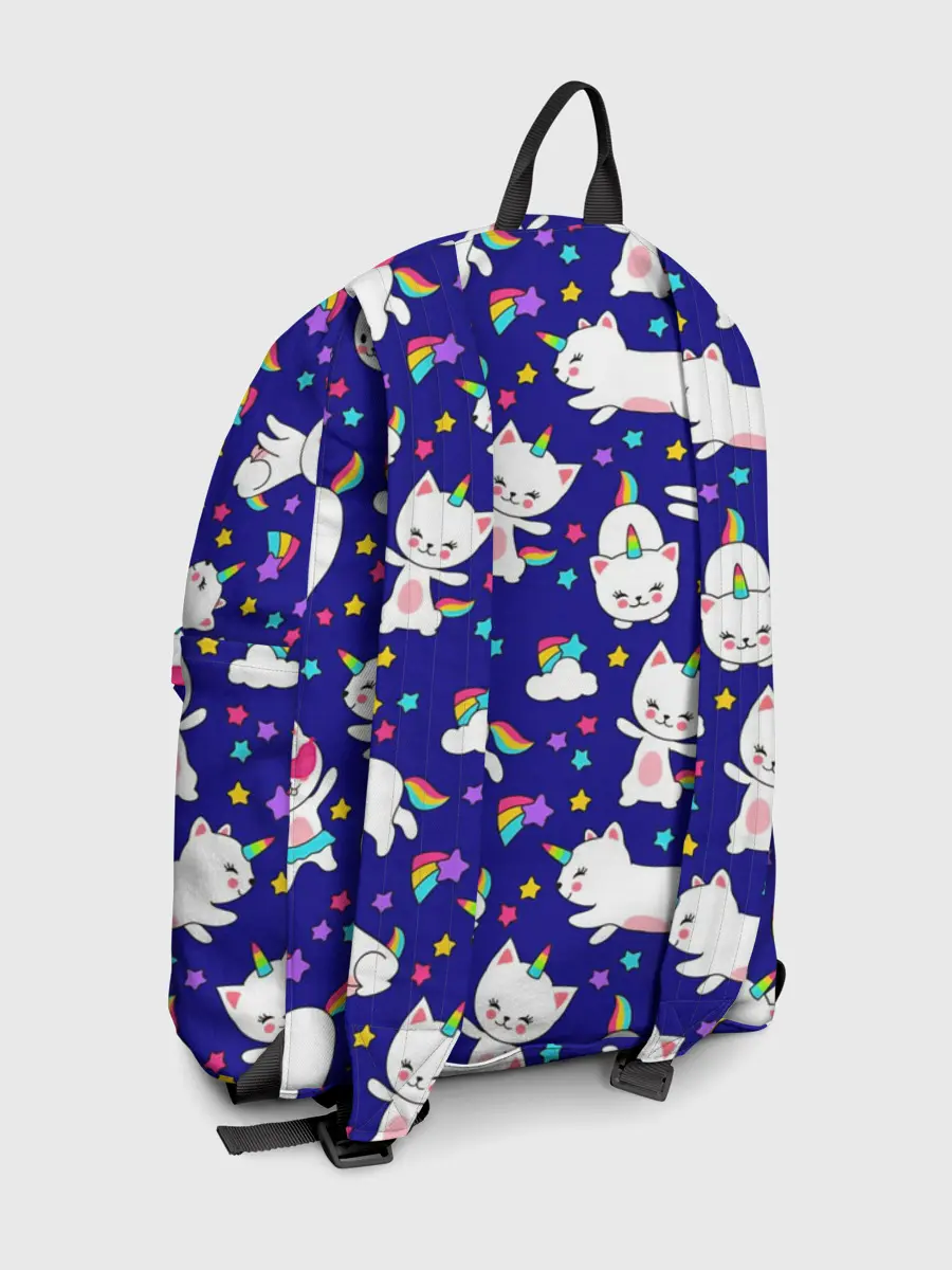 Рюкзак джинсовый / Кот-Единорог