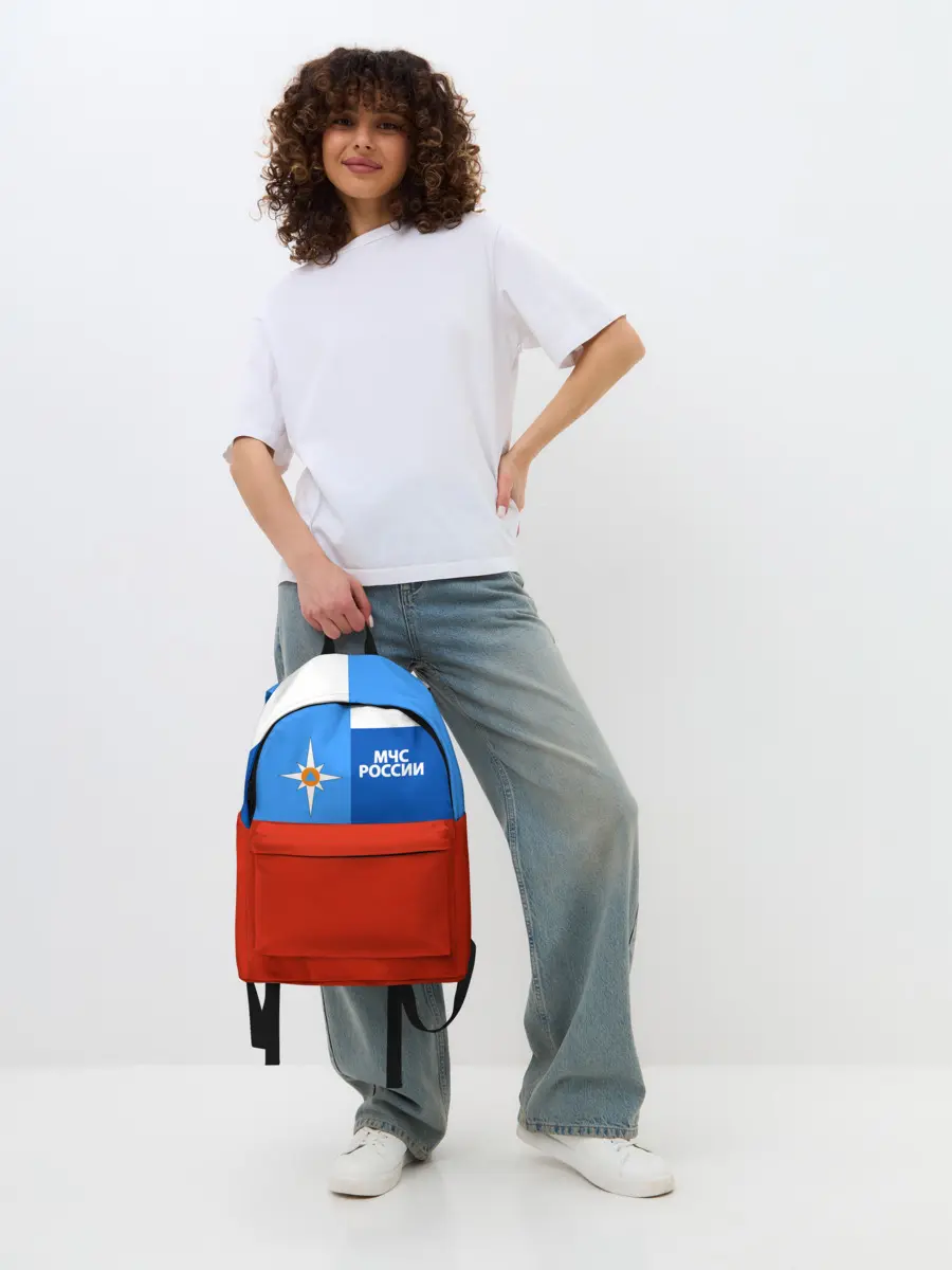 Рюкзак джинсовый / Флаг МЧС России