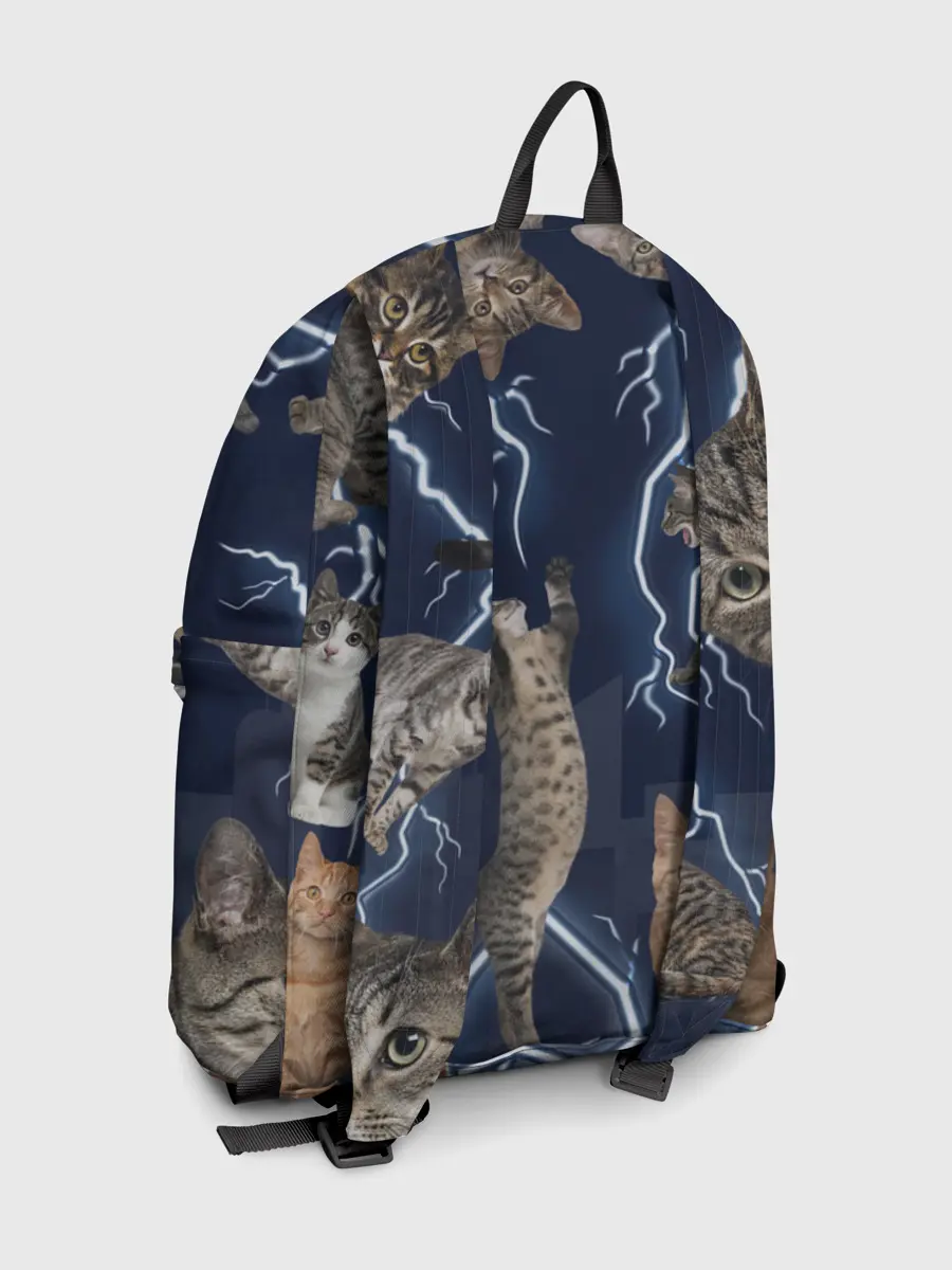 Рюкзак джинсовый / Коты