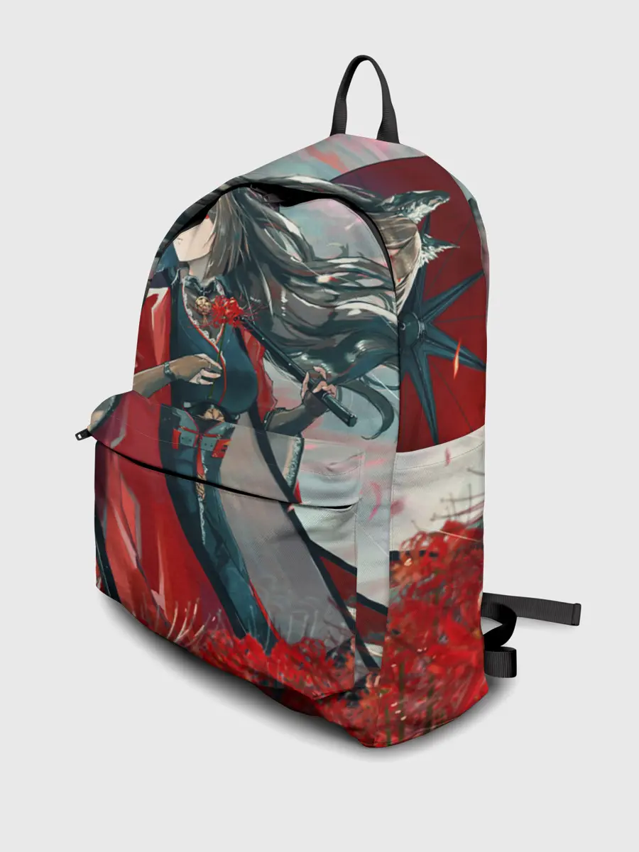 Рюкзак джинсовый / Azur Lane red flowers